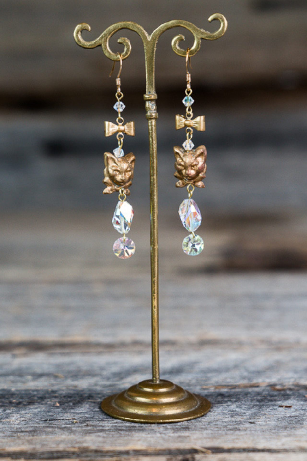 Kitten earrings on sale