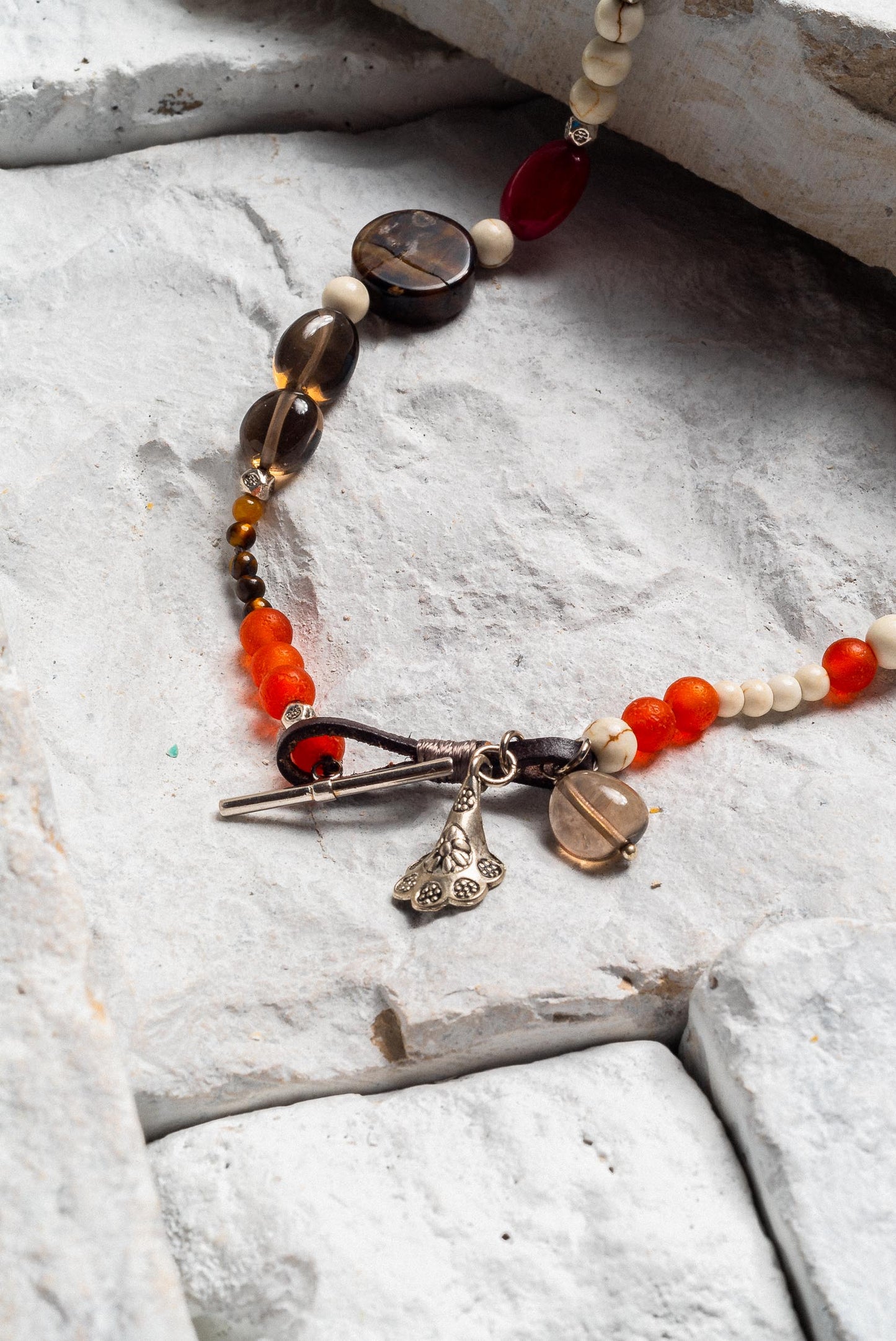 Tanya - Smoky Quartz and Brown Jasper Choker SALE