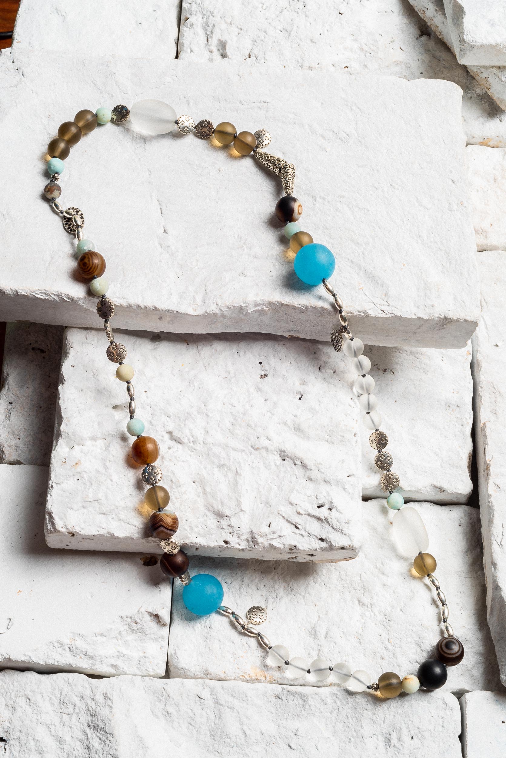 Small crystal shop beads necklace